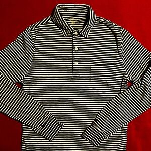 J. Crew striped long sleeve polo